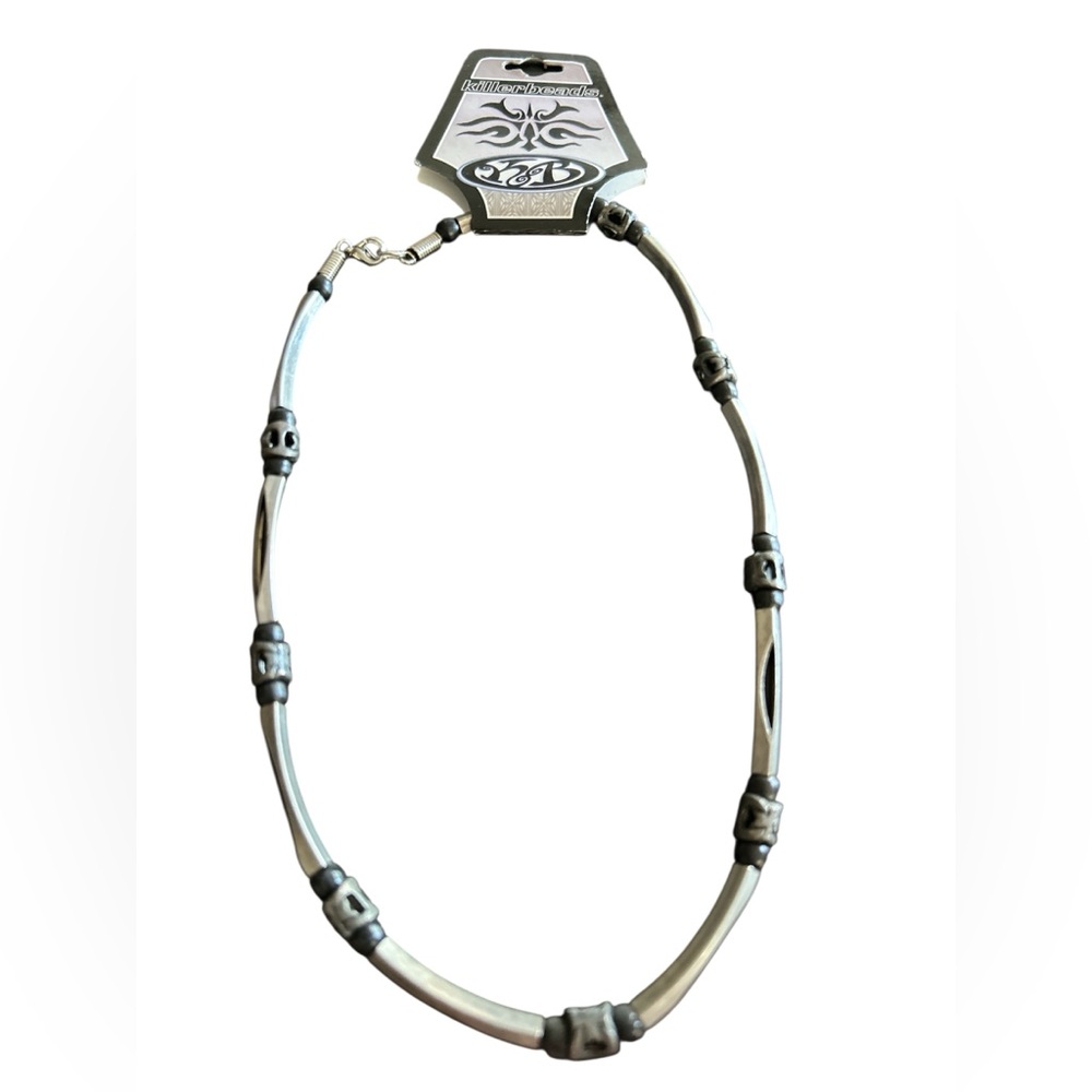 Killer beads brand Silver and Black Beaded Necklace